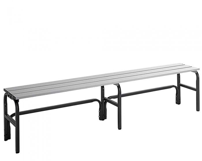 Umkleidebank ohne Lehne Sitzfläche Alu  für Feuchtbereich