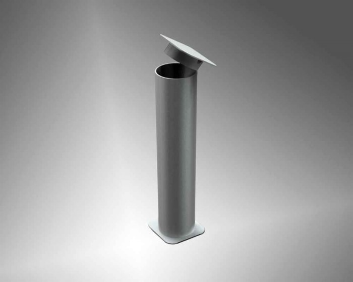 Bodenhülse für  freie Netzaufhängung