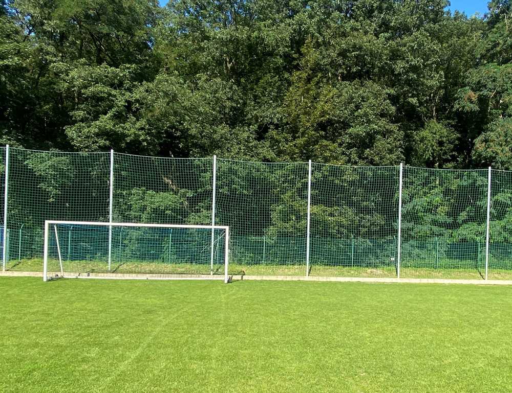 Ballfangzaun Komplettanlage Pfosten 80 x 80 mm mit Spannseil