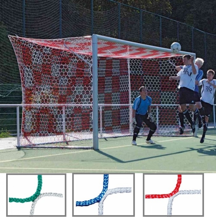 Tornetz 7,50 x 2,50 m 2-farbig Schachbrettmuster Tortiefe oben 80 cm unten 200 cm