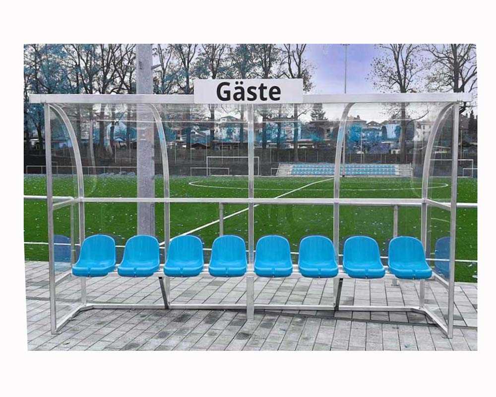 Spielerkabine Champion mit  Sitzschalen