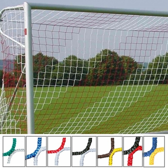 Tornetz 5,15 x 2,05 m für Jugendtor 2-farbig in Vereinsfarben Tortiefe oben 80 cm unten 150 cm