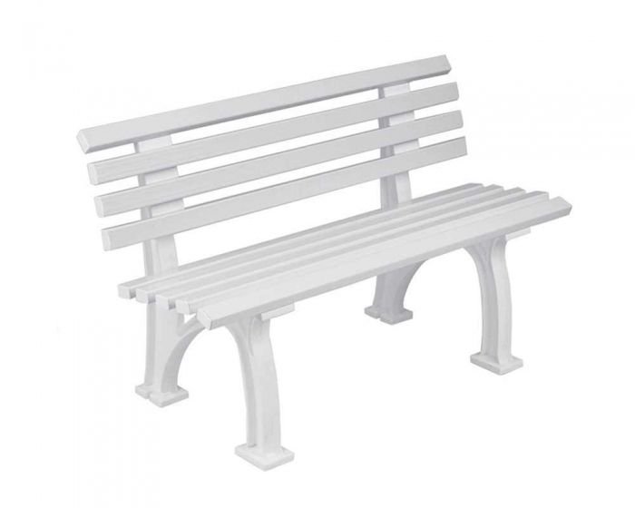 Sportplatz Sitzbank  *Inter* 120 cm weiß