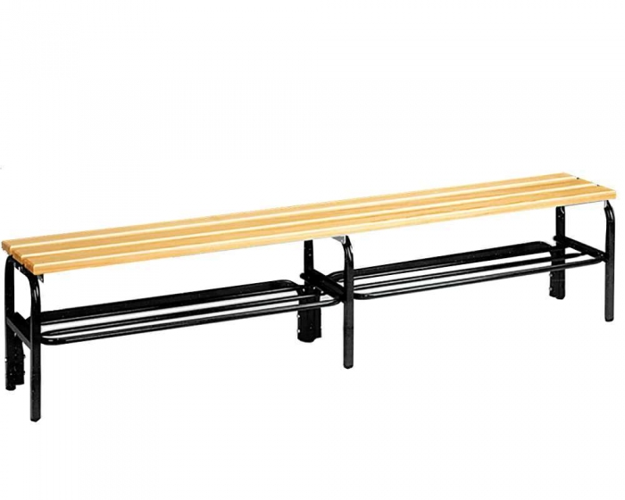 Umkleidebank ohne Lehne Sitzfläche Holz  für Innenbereich