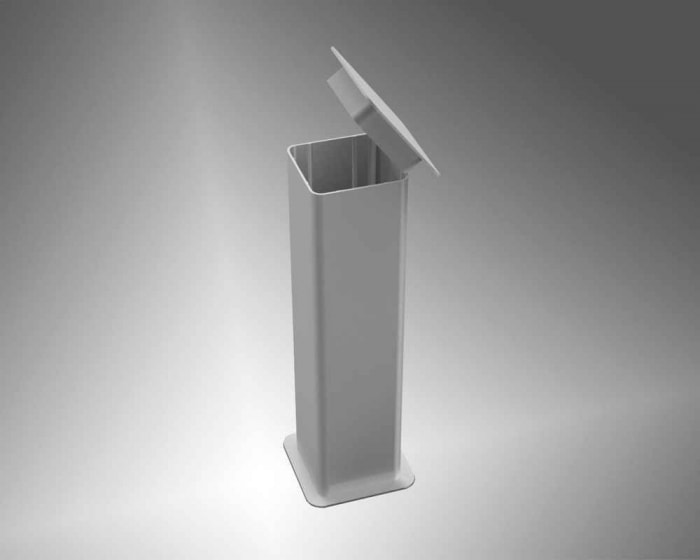 Bodenhülse für Jugendfußballtor und  Kleinfeld Fußballtor eckig